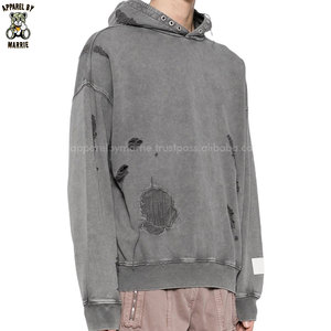 Best Design Comfortable Men Distress Hoodie <b>Workout</b> Training Breathable Athletic Men's <b>Hoodies</b> For Sale - Product Image 3