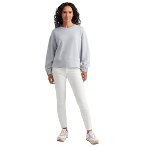 Sudadera con capucha de color sólido para mujer, sudadera con logotipo personalizado y manga larga, sudadera cómoda de estilo ajustado para mujer - Product Image 3