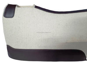 Haute Qualité Stock Équestre Western Cheval 100% Feutre De Laine Pad Véritable En Cuir Brun/Noir/Tan Taille 30x3 0/32x32 Personnaliser OEM - Product Image 3