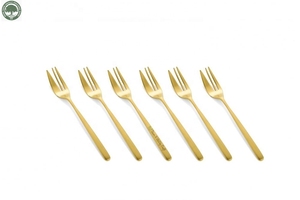 Ensemble de couverts plaqués or 4 pièces, finition miroir, manche long, vaisselle de luxe moderne pour les occasions de mariage - Product Image 5