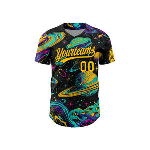 Maillots de baseball personnalisés de haute qualité, respirants, antibactériens, légers en polyester, couleurs et logos personnalisés, coupe ample pour hommes - Product Image 2