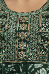 ชุดเดรสงานปักแฟนซีสำหรับเทศกาลชุดราตรีพิมพ์ลายมีสไตล์พร้อมชุดเดรสสำหรับแขกงานแต่ง dupatta - Product Image 5