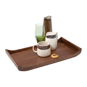 Bandeja de madera marrón, decoración elegante para oficina y accesorios, perfecta para organizar suministros de escritorio, artículos de cocina, vajilla de comedor - Product Image 1