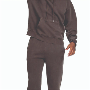 Vente en gros de sweats à capuche et pantalons de survêtement en molleton de coton vierge personnalisé de haute qualité Ensemble de jogging pour hommes - Product Image 6