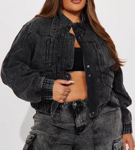 Chaquetas Vaqueras Cortas Informales de Alta Calidad para Mujer, Chaquetas Vaqueras de Mezclilla para Mujer, Chaquetas Vaqueras para Mujer en Oferta - Product Image 5