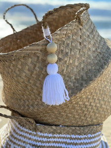 Boho Wedding Seagrass Belly Storage <b>Basket</b>, <b>Wicker</b> <b>Baskets</b> with Handles, Decorative Storage, Nursery Laundry <b>Hamper</b>, - Product Image 4