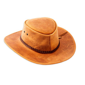 Chapeau en cuir réglable pour homme, best-seller, style cowboy, pour l'équitation, les loisirs en plein air, utilisation quatre saisons - Product Image 1