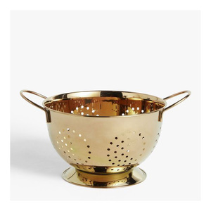 Bol passoire en acier inoxydable 2025 avec poignées ergonomiques, panier en métal écologique et robuste pour la cuisine - Product Image 1