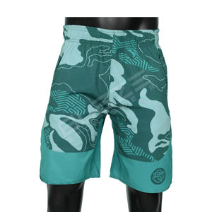 Bermudas de cintura alta para hombre, pantalones cortos de playa de verano, poliéster estampado personalizado con tela de LICRA tejida, bolsillos con patrón lavado sólido - Product Image 2