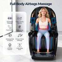 Fauteuil de massage chauffant pour le corps entier, zéro gravité, avec airbag pour les jambes, fonction de circulation, de décompression et de musique