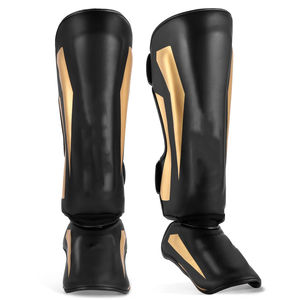 Espinillera de Fútbol de Cuero PU, Carcasa Rígida, Flexible y Cómoda, Cierre de Velcro, Protección Profesional para Adultos, Duradera - Product Image 2