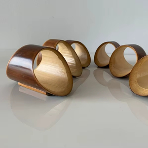 Ronds de serviette en bois, ronds de serviette en perles de bois pour décor de table, ronds de serviette de ferme de Noël pour décor de table Boho - Product Image 1