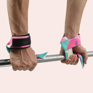 Sangles de musculation pour la salle de sport, fabrication directe d'usine, sangles de poignet en coton résistantes pour l'entraînement musculaire - Product Image 3