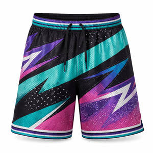 Pantalones Cortos Deportivos Sublimados para Hombre con Paneles de Ventilación de Malla para un Flujo de Aire Mejorado Durante Actividades Físicas Intensas - Product Image 1