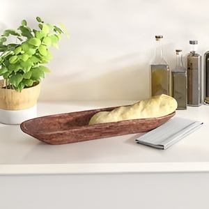 Bol à pâte et à bougie en bois élégant Finition naturelle Cuisine durable Artisanat à domicile pour les ustensiles de cuisine de fête - Product Image 1