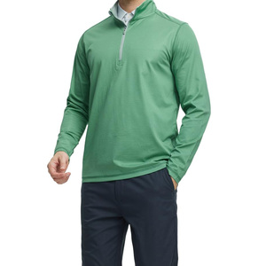1/4 Zip Pullover Sudadera personalizada para hombres Manga completa 100% Poliéster Regular Fit Polo Quarter Zip Sudaderas con capucha en blanco hombres - Product Image 3