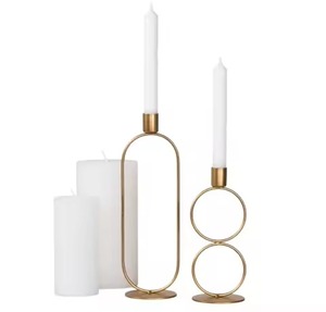 Bougeoir en métal de luxe fabriqué à la main pièce maîtresse décorative moderne pour la maison salon chambre Table affichage - Product Image 2