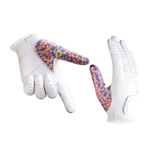 Gant de golf blanc en cuir véritable avec impression laser, antidérapant, pour droitier, fermeture auto-agrippante, sport, à enfiler, KATBROS INDUSTRY - Product Image 4