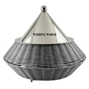 Olla de Metal de alta calidad con tapa de diseñador, forma redonda, calentador de alimentos con acabado de nogal, nueva última colección, cazuela de Metal - Product Image 4