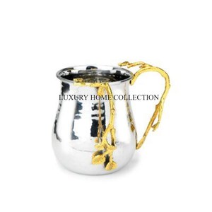 Vintage metal fancy beverage <b>jug</b> with intricate detailing and an exquisite handle ideal for classic and modern interiors - Product Image 5