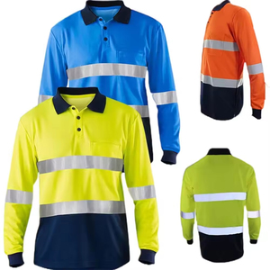 Top Selling Class 3 Polyester Long Sleeve Hi Vis Safety <b>Shirts</b> High Visibility Reflective Quick Dry Breathable - Product Image 4