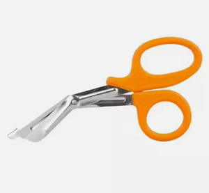 Ciseaux à bandage du fabricant 18cm (7 po) Ciseaux à bandage d'allaitement avec manche en plastique orange Ciseaux utilitaires EMT - Product Image 4