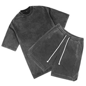 เครื่องแต่งกายลำลองแนวสตรีทสำหรับผู้ชายชุดสองชิ้นพร้อมกางเกงขาสั้นพิมพ์ลายแห้งเร็วและระบายอากาศได้ดีสำหรับฤดูร้อน - Product Image 4