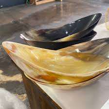 Cuenco decorativo de cuerno de búfalo Real de la mejor calidad para utensilios de cocina, cuenco para servir cuerno profundo hecho a mano con cuenco de cuerno Natural a la venta - Product Image 4