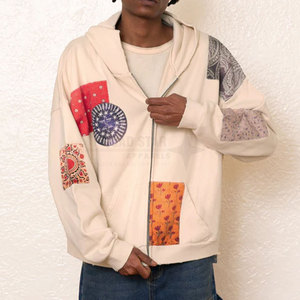 เสื้อมีฮู้ดแบบเย็บปะสำหรับผู้ชายเสื้อมีฮู้ดแบบเย็บปะติดน้ำหนักเบามีบริการ OEM ดีไซน์ดีที่สุดสำหรับผู้ชาย - Product Image 2