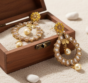 ชุดต่างหูโบราณแบบดั้งเดิม ดีไซน์ลายชนเผ่าสุดหรู สำหรับผู้หญิง สวมใส่ในงานแต่งงาน งานเฉลิมฉลอง และโอกาสทางวัฒนธรรม - Product Image 2