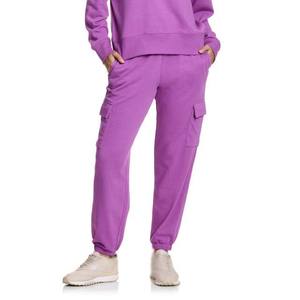 Pantalones de chándal planos de cintura elástica de gran tamaño para mujer, cordón alto, cintura media, lona 100% algodón, carga transpirable ecológica - Product Image 4