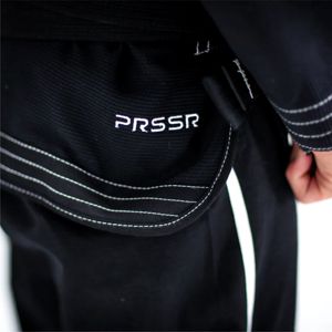 PRSSR Gi Black - 450G Pearl Weave BJJ Gi Durable & Lightweight Jiu-Jitsu Uniform 10oz Ripstop Pants, Embroidered <b>Details</b> - Product Image 5