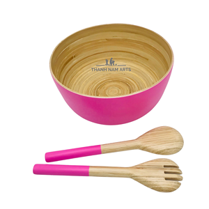 Venta caliente ligero diseño Vintage bambú PC Material frutero utensilios de cocina desechables para fiesta comida sopa precio de fábrica - Product Image 3