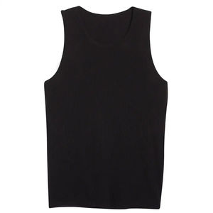 Débardeur en maille blanc pour homme, col en V, grande taille, respirant, polyester/coton, vêtements de sport, sans manches, pour l'entraînement - Product Image 5