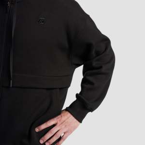 Sudadera con Capucha Cargo GAI Streetwear Negra Talla XL, Tejido French Terry 500 Gsm, Diseño con Cremallera, Patrón Liso, Lavado Ácido, Ropa de Invierno Personalizada - Product Image 6