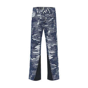 Pantalones Vaqueros de Mezclilla Personalizados OEM, Pantalones Vaqueros de Mezclilla de Moda Hip Hop de Longitud Completa para Hombre, Holgados, Personalizados 2026 - Product Image 2