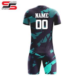 Venta al por mayor logotipo y diseño personalizado hombres jugador de fútbol kits de fútbol sublimación impresión fútbol uniforme - Product Image 2