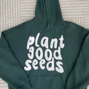 เสื้อสเวตเตอร์ผ้าฝ้ายสำหรับผู้ชายเสื้อมีฮู้ดพิมพ์ลายพัฟทำโลโก้ได้ทั้งชายและหญิง - Product Image 3