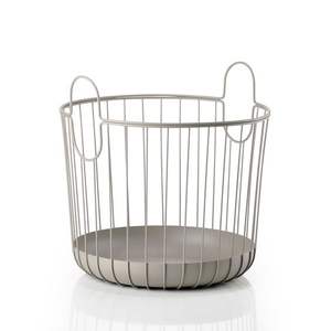 Cesta de almacenamiento de cocina independiente, estante de metal o madera con exhibición de madera para cubiertos y accesorios de ropa - Product Image 2