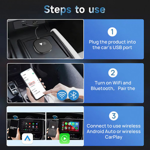 2in1 không dây Carplay Android Auto Adapter ai Hộp chuyển đổi có dây để cắm không dây & chơi phổ xe Dongle nhanh chóng kết nối - Product Image 6