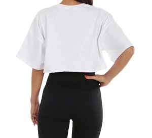 Camisetas Deportivas al por Mayor con Logotipo Personalizado, Ecológicas, 100% Algodón, Corte Ajustado, Ropa Deportiva, Top Corto Formal, Camisetas de Yoga Lisas, HECHAS POR HS - Product Image 3