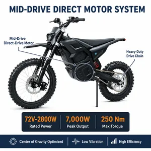 Vélo électrique tout-terrain M7 Ultra 72V 7000W 250Nm Moteur central 25AH Lithium Certifié CE UKCA Enduro <span class=keywords><strong>Adulte</strong></span> Vente en gros usine - Product Image 4