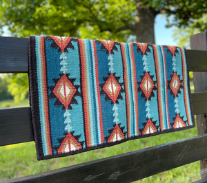 Western Show Horse Saddle Blanket Diseño de Nueva Zelanda Manta de sillín de lana hecha a mano Top Wool Saddle Pad Size - Product Image 2