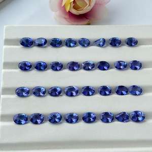 พลอยแทนซาเนียธรรมชาติทรงวงรีเกรด2 CT สำหรับแหวนแฮนด์เมด December birthstone ขายส่งเครื่องประดับจำนวนมาก - Product Image 2