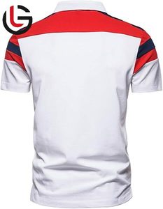 Venta caliente High Street Formal Nuevo 100% Tela de LICRA de algodón orgánico Tallas grandes Casual Liso Impreso Polo de golf Camiseta para hombres - Product Image 6