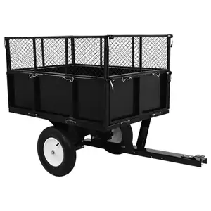 Heavyduty Hot Dipped Galvanized Farm Tandem Cargo Box Trailer with Cage for sale with fast delivery to usa europe south america