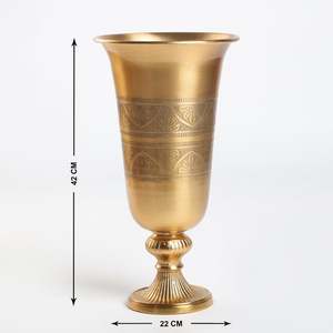 Florero de Aluminio Dorado, Floreros Decorativos Multiusos para Bodas, Festivales, Hoteles y Decoración del Hogar, Precio al por Mayor, Suministro de la India - Product Image 6