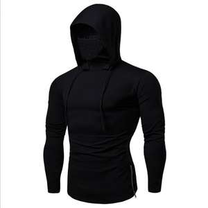 Pull à capuche slim fit Ninja pour la salle de sport, le travail en extérieur, masqué, lourd, vêtements d'hiver, vente en gros OEM, 100% coton respirant en polaire - Product Image 5