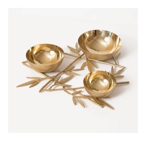 Top tendance facile à nettoyer bol à écrous en métal de qualité alimentaire plat de fruits en laiton en acier inoxydable pour manger servant pour les fêtes d'hôtel à domicile - Product Image 1