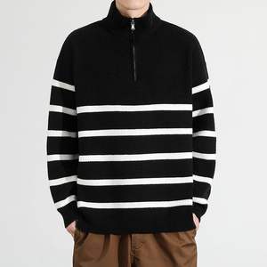 Pull-over rétro pour homme en polyester/nylon imprimé avec caractéristiques anti-boulochage, séchage rapide et respirant, logo frontal pour l'hiver - Product Image 2